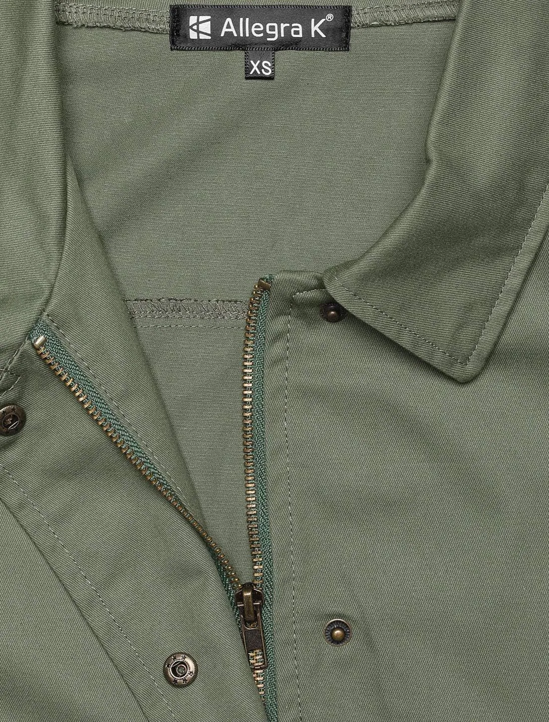 Allegra K Women's Utility Jackets Drawstring Waist 2025 Spring Flap Pockets Lightweight Jacket