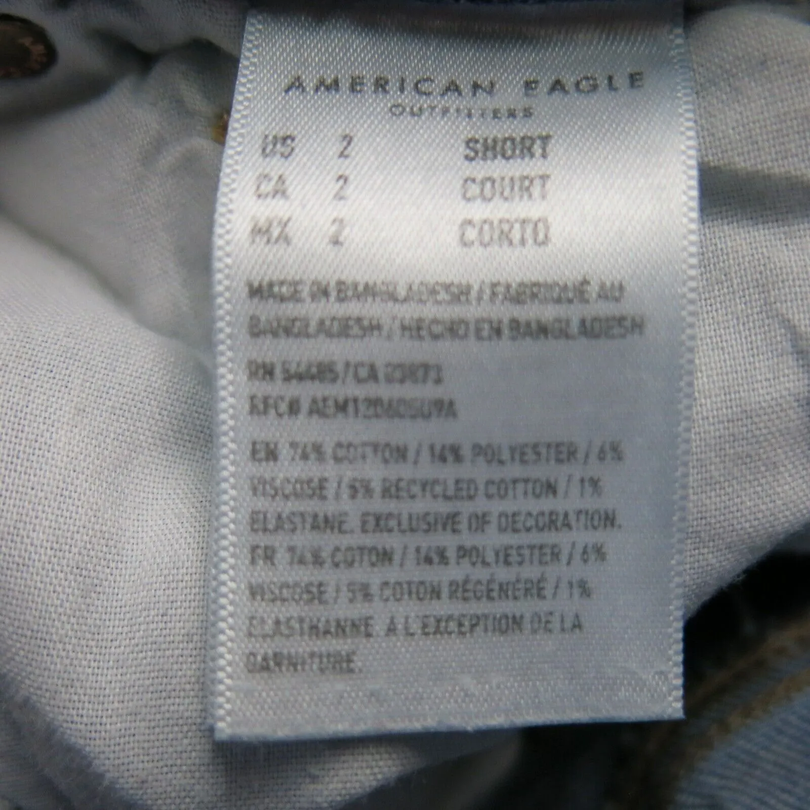 American Eagle Womens Straight Leg Jeans Denim Mid Rise Pockets Blue Size 2