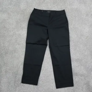 Ann Taylor Womens Chino Pants Straight Kate Fit Classic Black Stretch Size 6