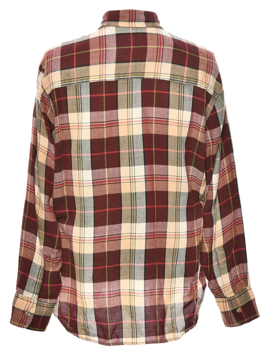Arrow Maroon Checked Shirt - L