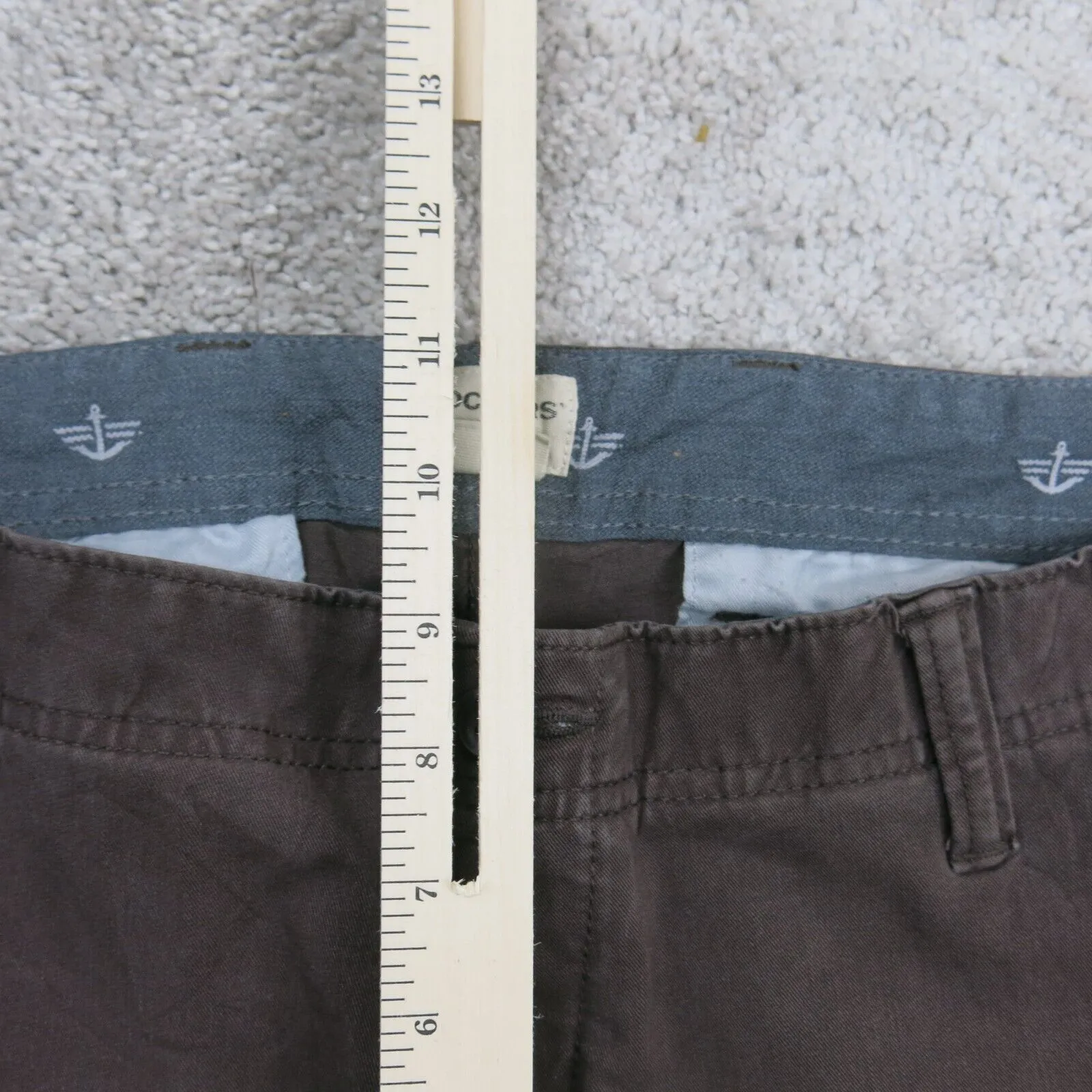Dockers Men Chino Pants Straight Fit Low Rise Flat Front Pocket Brown SZ W38XL32