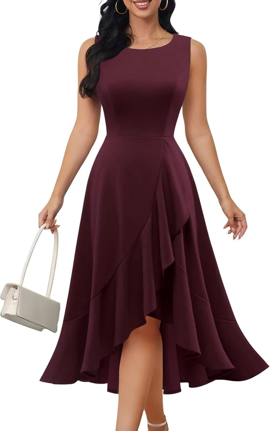 DRESSTELLS Women's Cocktail Party Formal Wedding Guest Church Dresses, Modest Graduation Prom Evening Dress