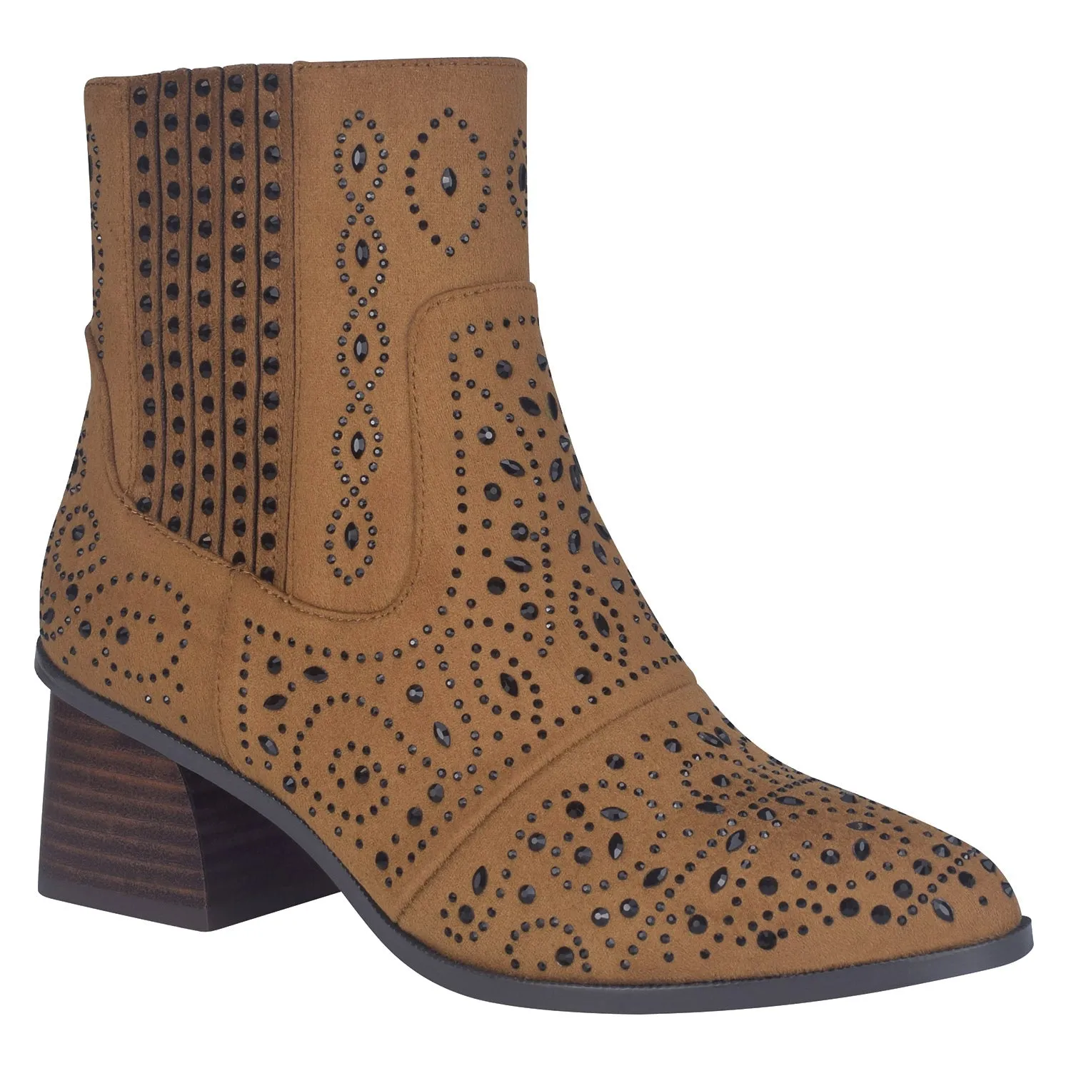 Jackie Stretch Ankle Bootie with Memory Foam