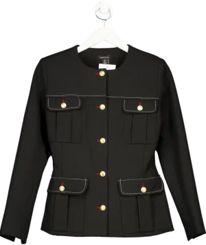 Karen Millen Black Tailored Utility Blazer UK 6