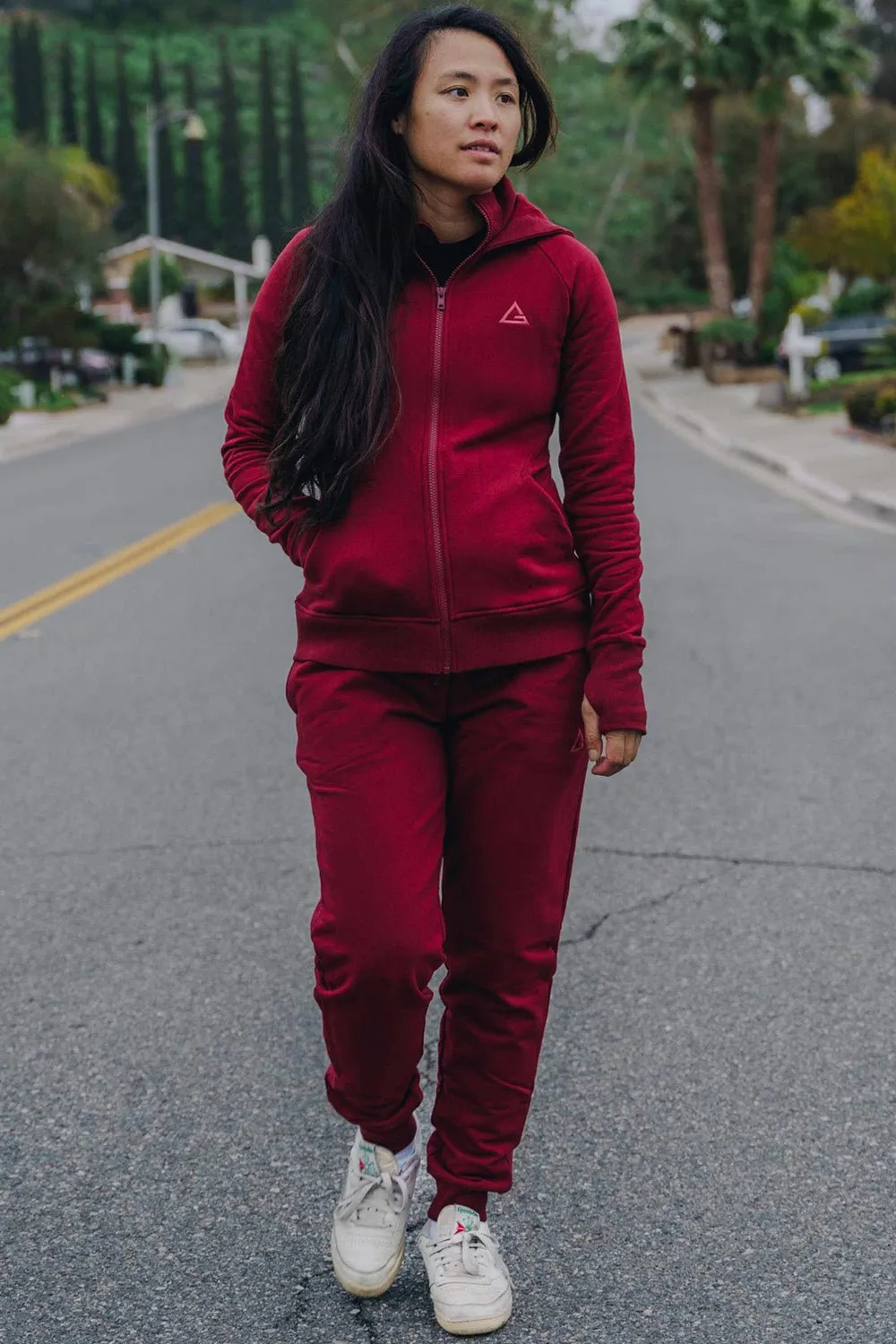 Legacy Womens Track Jogger - Maroon