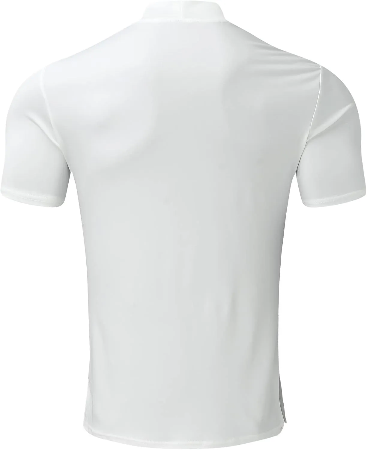 Mens Basic Mock Turtleneck Short Sleeve Solid Casual T-Shirt Pullover Tops Slim Fit Undershirt