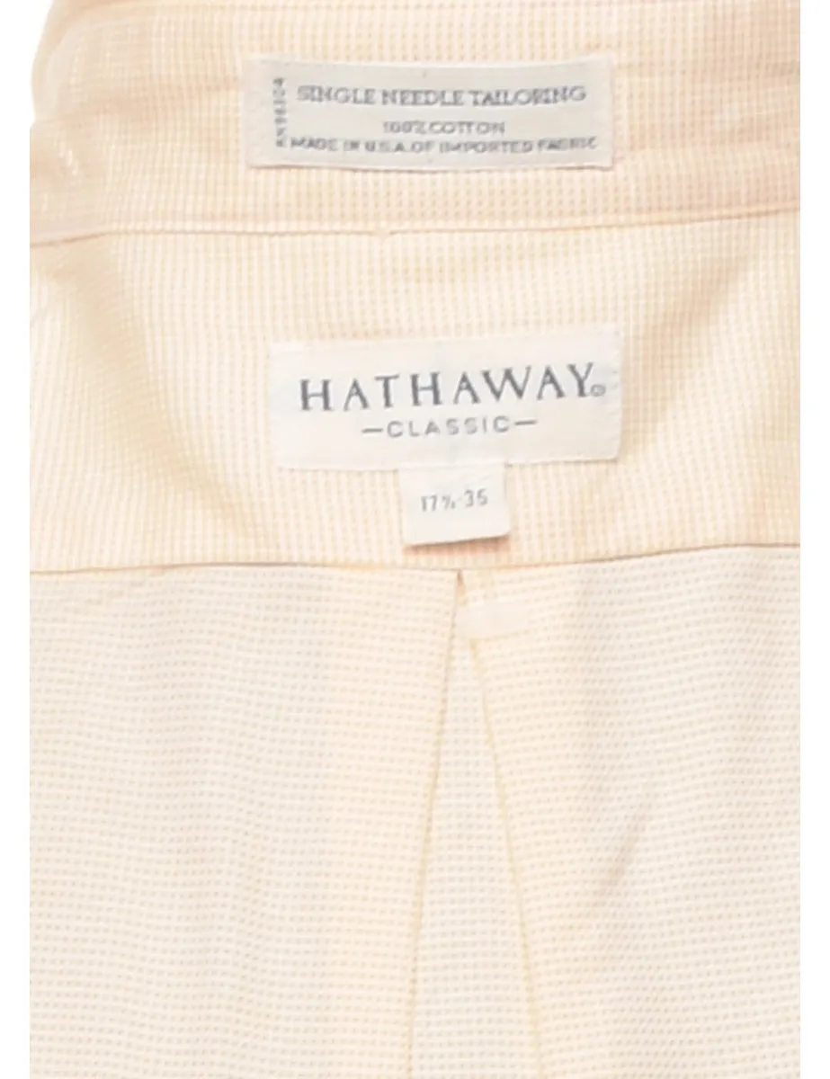 Pale Yellow Checked Shirt - XL