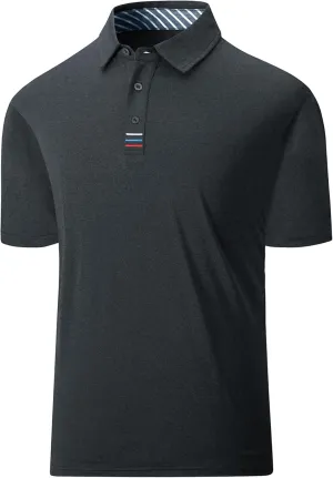 SWISSWELL Golf Polo Shirts for Men Moisture Wicking Performance Short Sleeve Classic Fit Business Casual Shirt